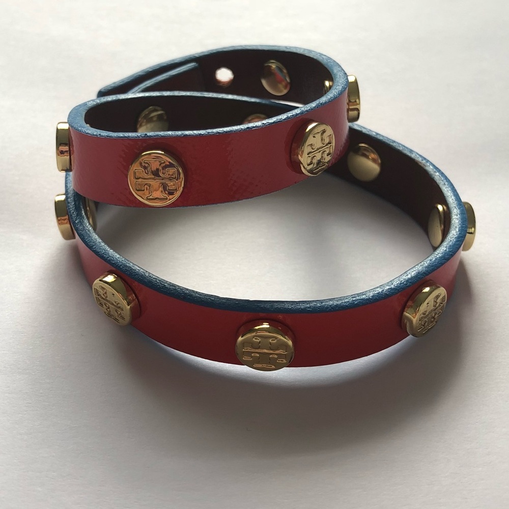 NWOT Tory Burch red/blue wrap around bracelet